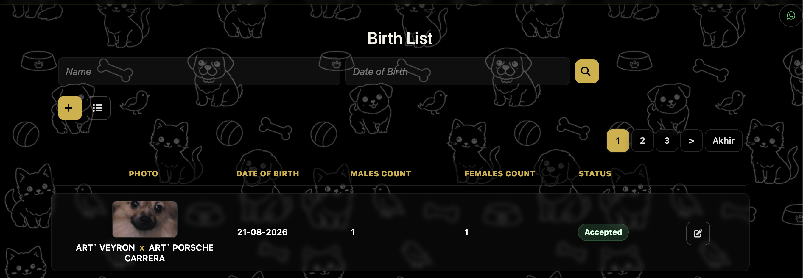Birth Report List