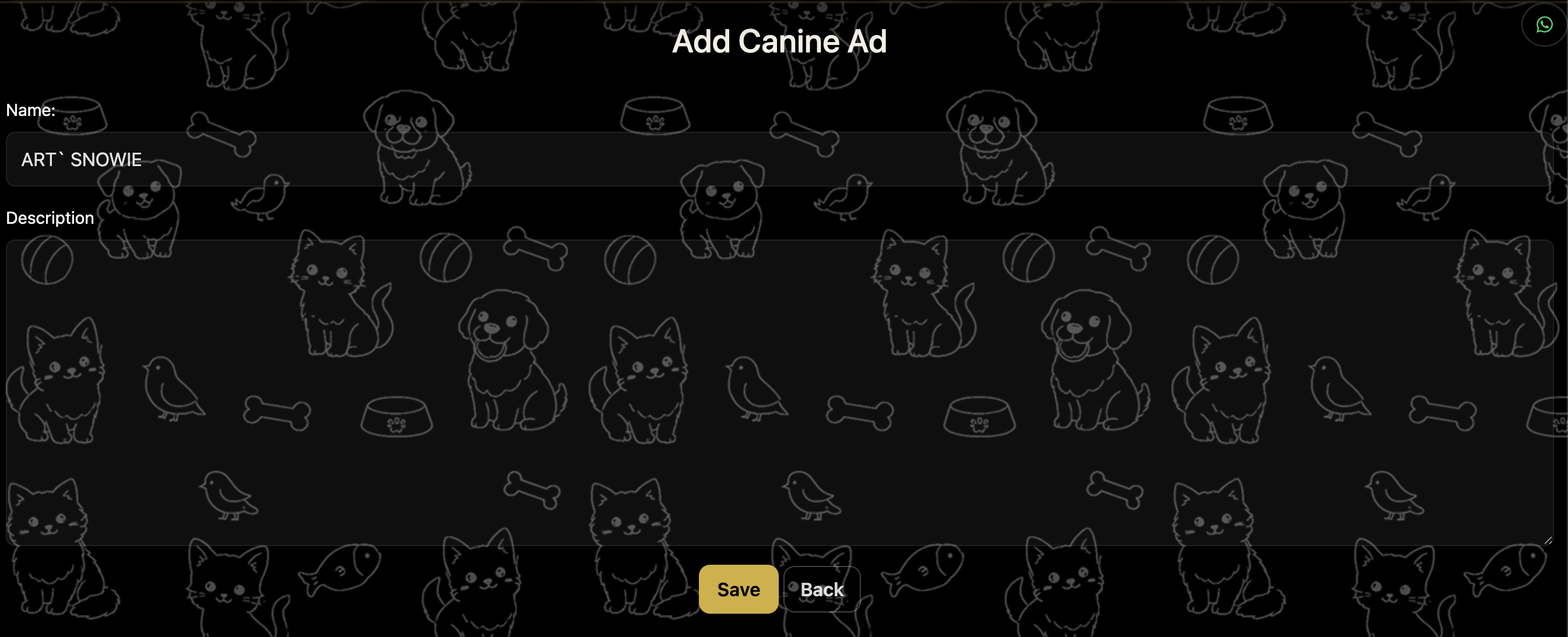 Manage Canine Ads