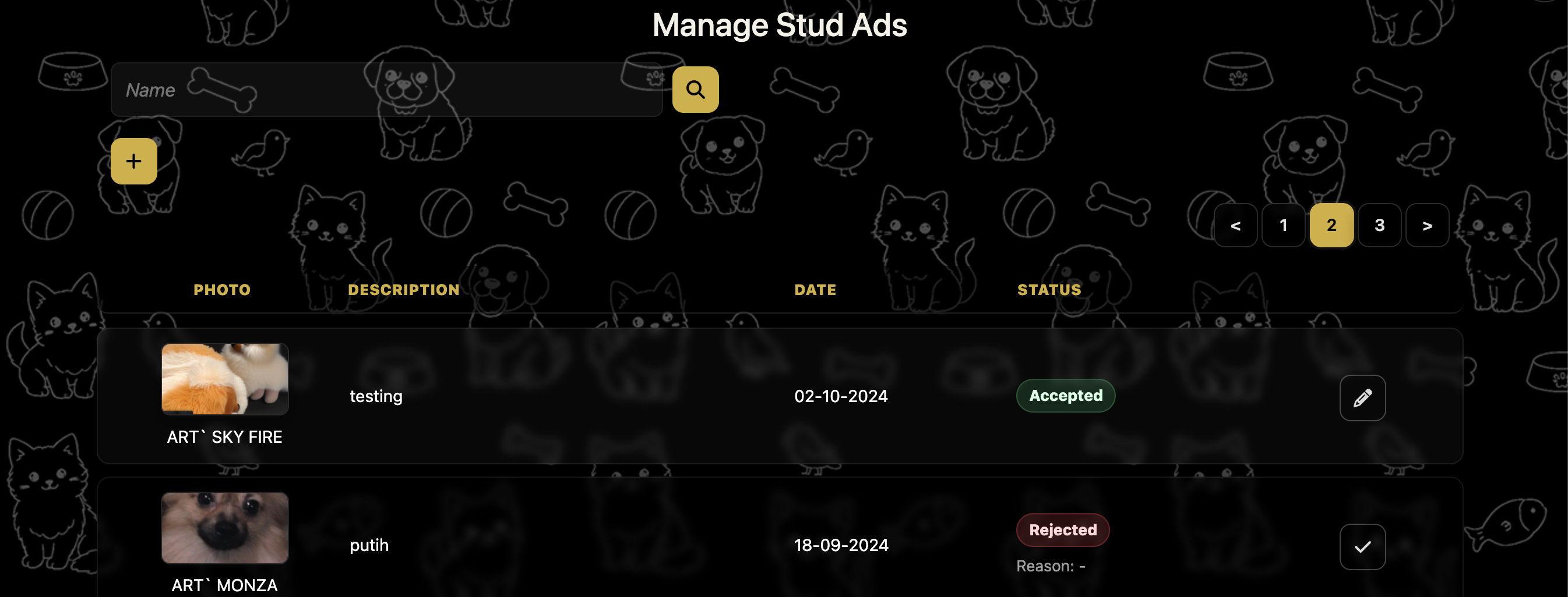 Manage Stud Ads