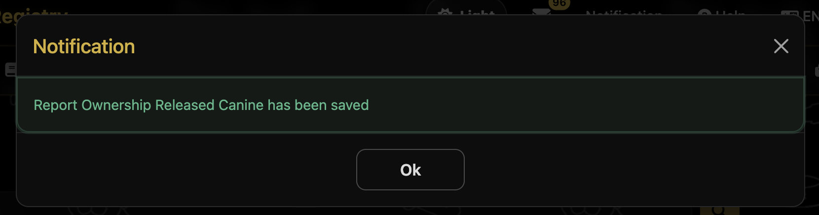 notification