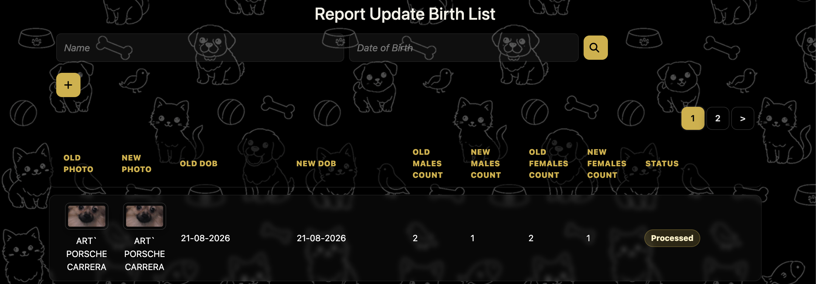 Birth Update List