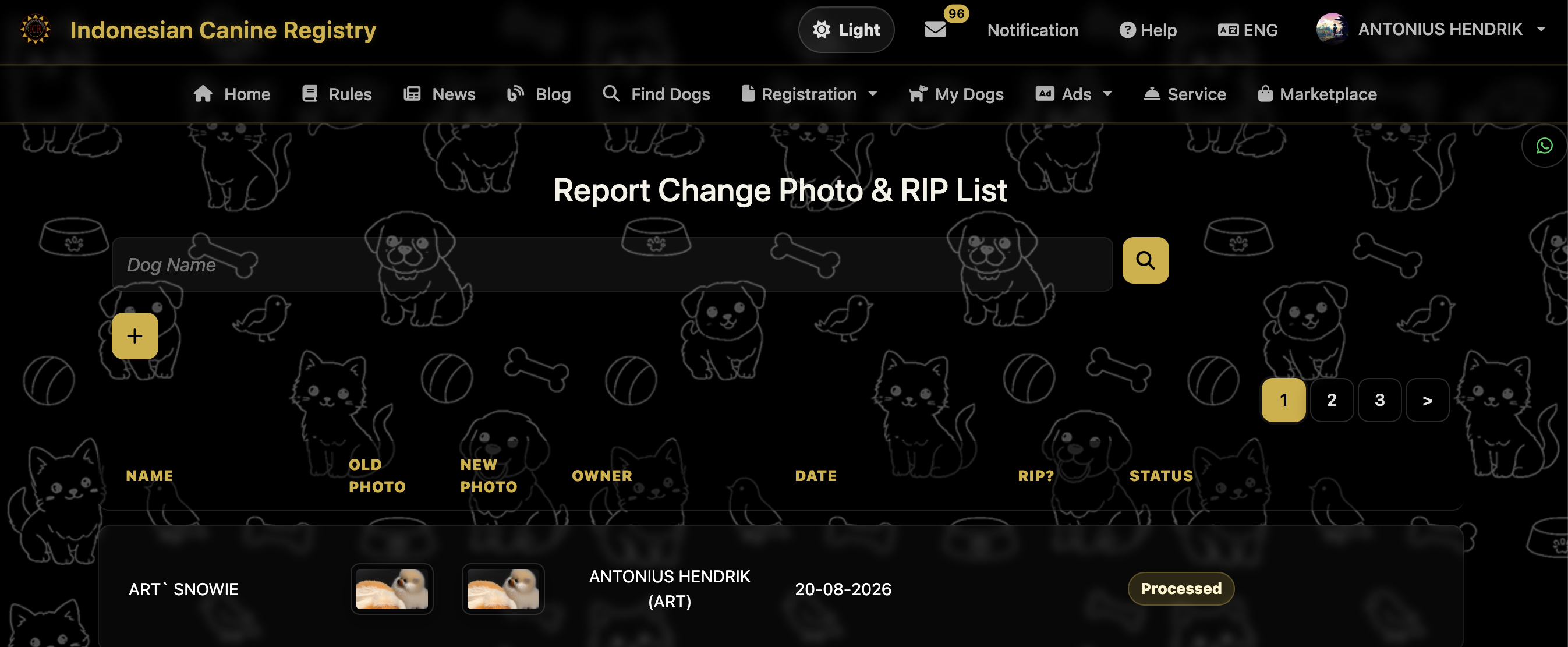 photo change and RIP report