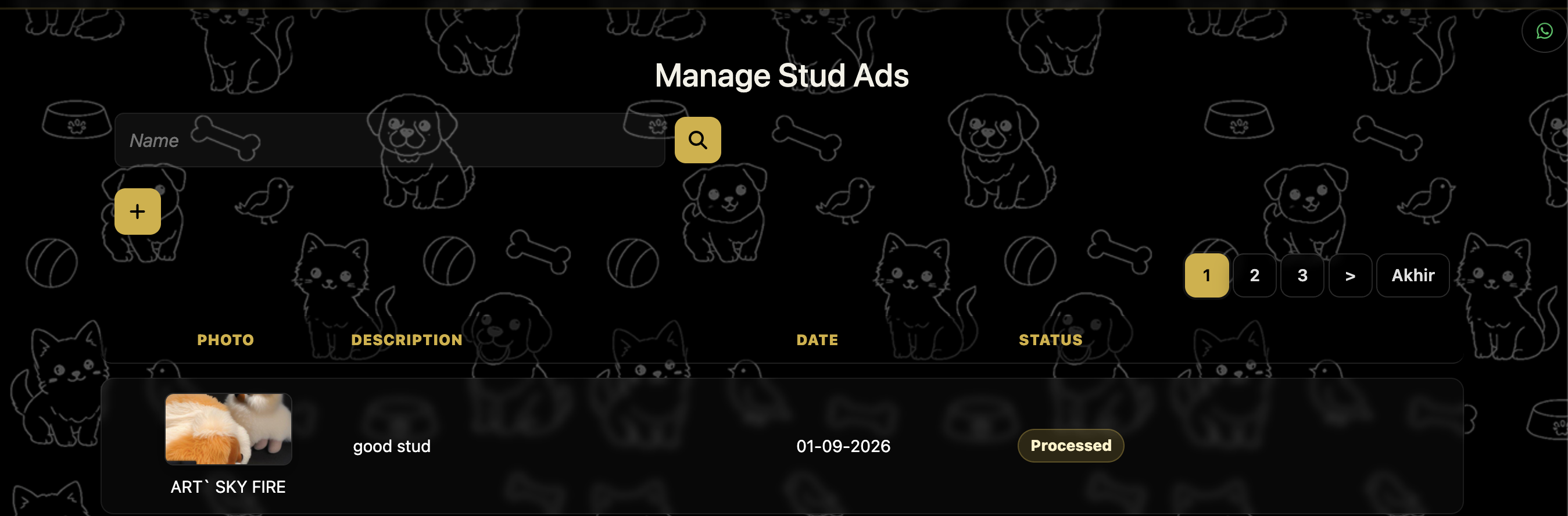 Stud Ads List